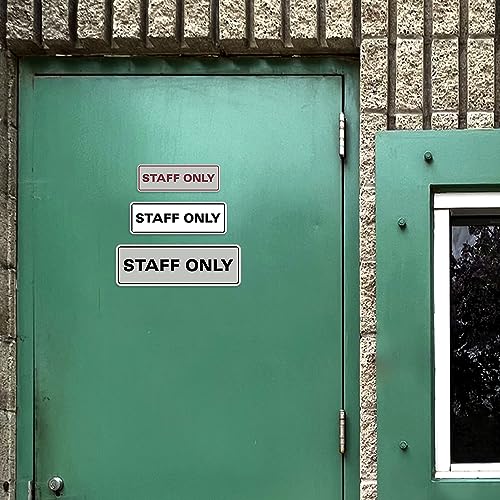 Panneau Staff Only All Quality en or brossé pour porte et mur de bureau - Lot de 2 taille M