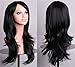 Produktbild HJXJXJX Frauen Multi-Color neue Mode lange große wellig Haare Hitze beständig Multi Farbe Haarperücke für Cosplay Party , natural black