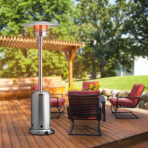 Outdoor patio heater Propane powder coated 46000 BTU tall standing