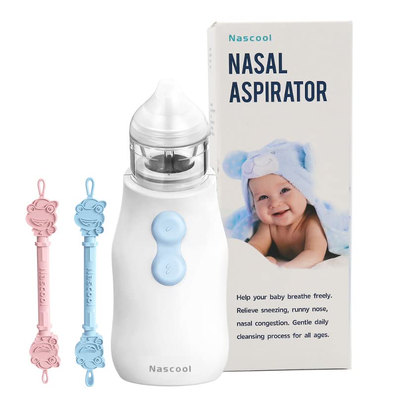 Image of Electric Baby Nasal Aspirator for Newborn Nose Sucker with Booger Pickers Kids Nose Cleaner Automatic Baby Mucus Removal Infants Stuff Nose Care