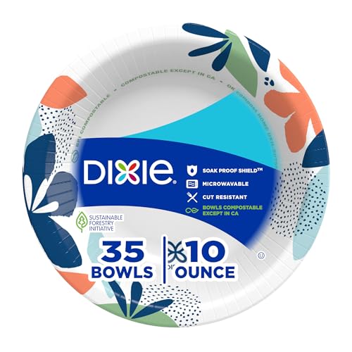 Dixie Disposable Paper Bowls 10oz, 35 CT