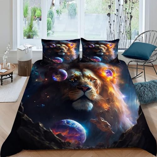 Couvre-lit lion 200x200 cm en microfibre premium de qualité supérieure - 3