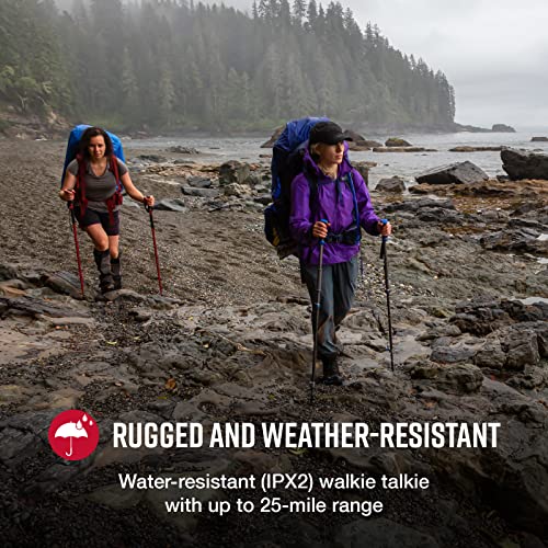 Cobra Acxt345 Weather-Resistant Walkie Talkies For Adults - Rechargeable, 22 Channels, Long Range 25-Mile Two-Way Radio Set (2-Pack) #TOP2