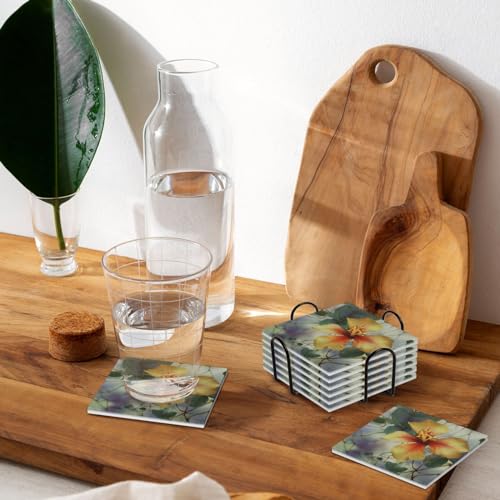 Dessous de verre eucalyptus en céramique absorbante et liège antidérapant - 7