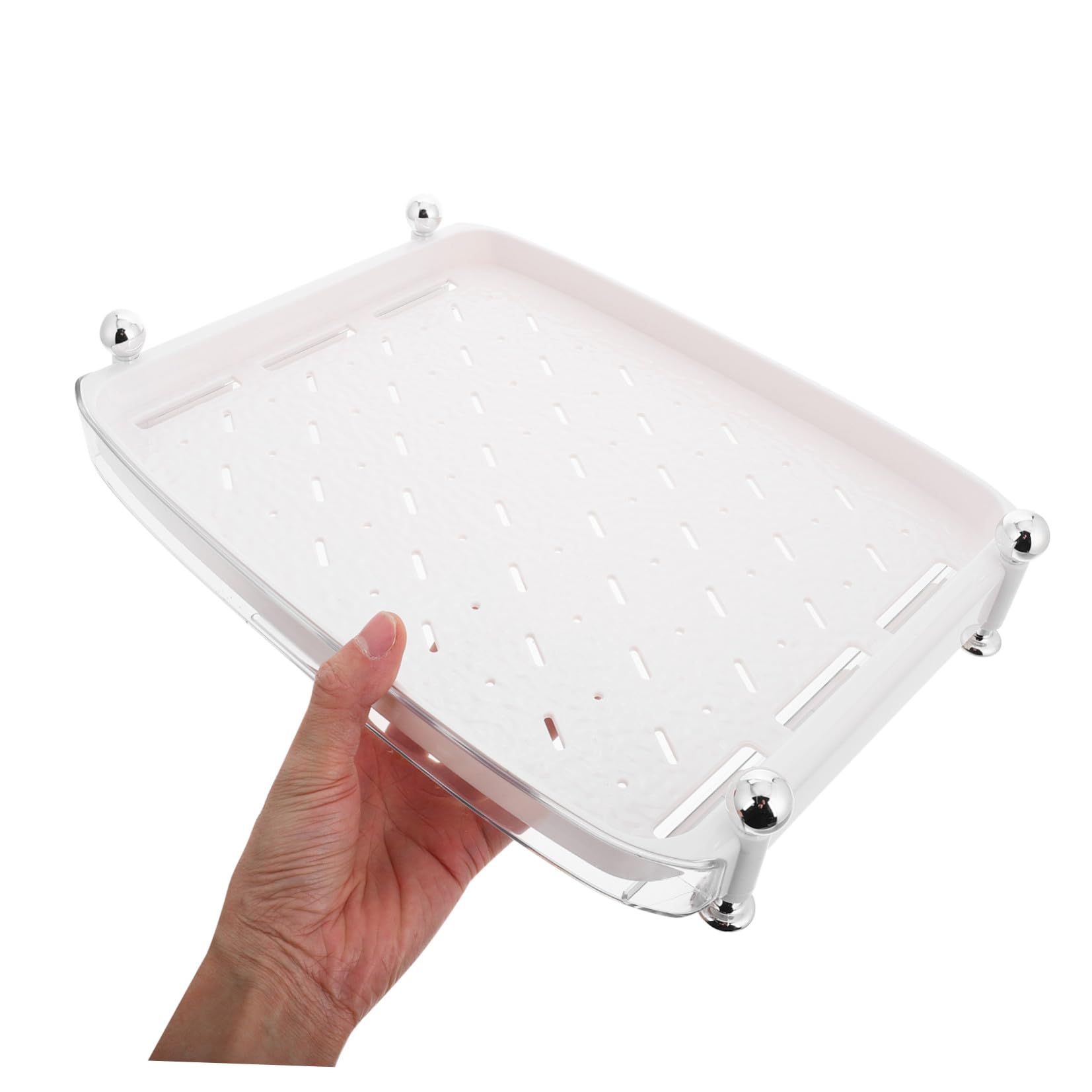 CANIGHT Scaffale Asciuga Bicchieri in Plastico Bianco, Supporto Versatile per Bottiglie e Tazze con Vassoio Rimovibile, per Casa e Ufficio Minimalista