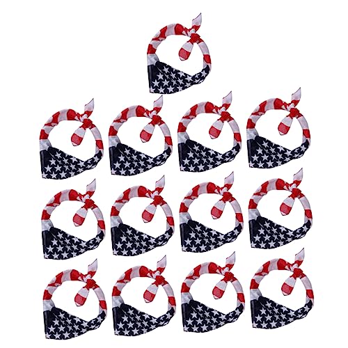 IWOWHERO Patriotic Scarf for Women Scarf Headband Usa Flag Headwear Hip-hop Headdress Headwear
