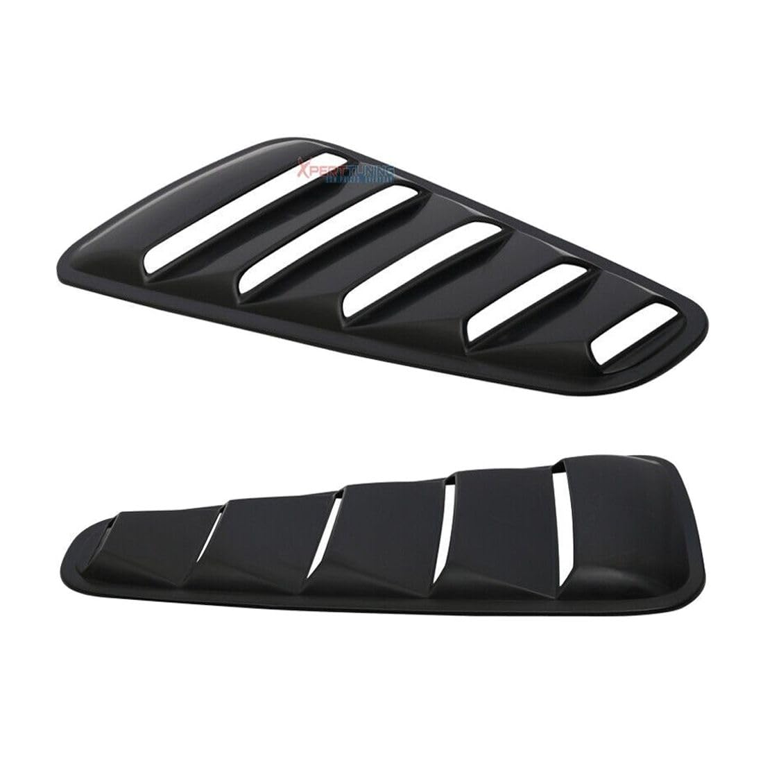 CNAYUID for Ford for Mustang 2005-2009 2-Door Quarter Side Window Louvers Board Vents Unpainted Black Style
