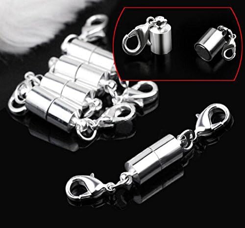 10 Pack of Silver Magnetic Lobster Clasp Jewelry Necklace Bracelet 4