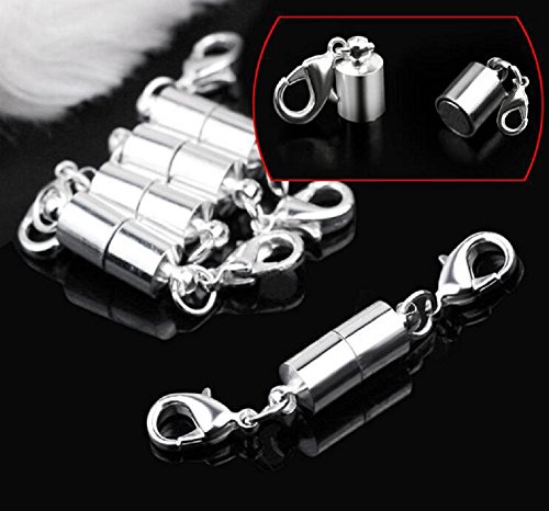 10 Pack Of Silver Magnetic Lobster Clasp Jewelry Necklace Bracelet #TOP4