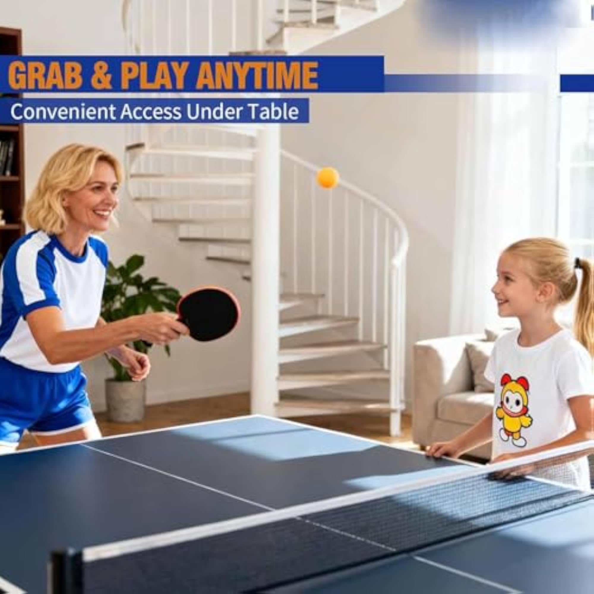 Table Tennis Paddle Ball Holder Storage Rack