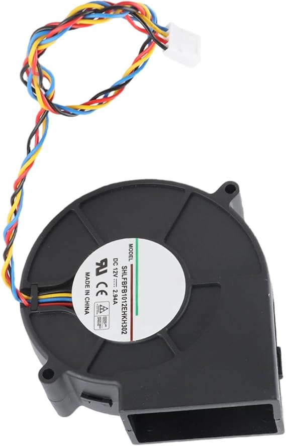 12V DC Turbo Blower Fan 35W (2.94A) - High Airflow for BBQ/Camping & Industrial Control Cabinets/Servers - 80K Hrs, Ball Bearing, Engineering Plastic