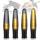 🚦 【Fácil Instalación】Tipo de conector: el cable negro es negativo, el cable rojo es positivo, se instala directamente con luces LED de señal de giro en la señal de giro original. Simplemente reemplace la vieja señal de giro LED, muy fácil de instalar.