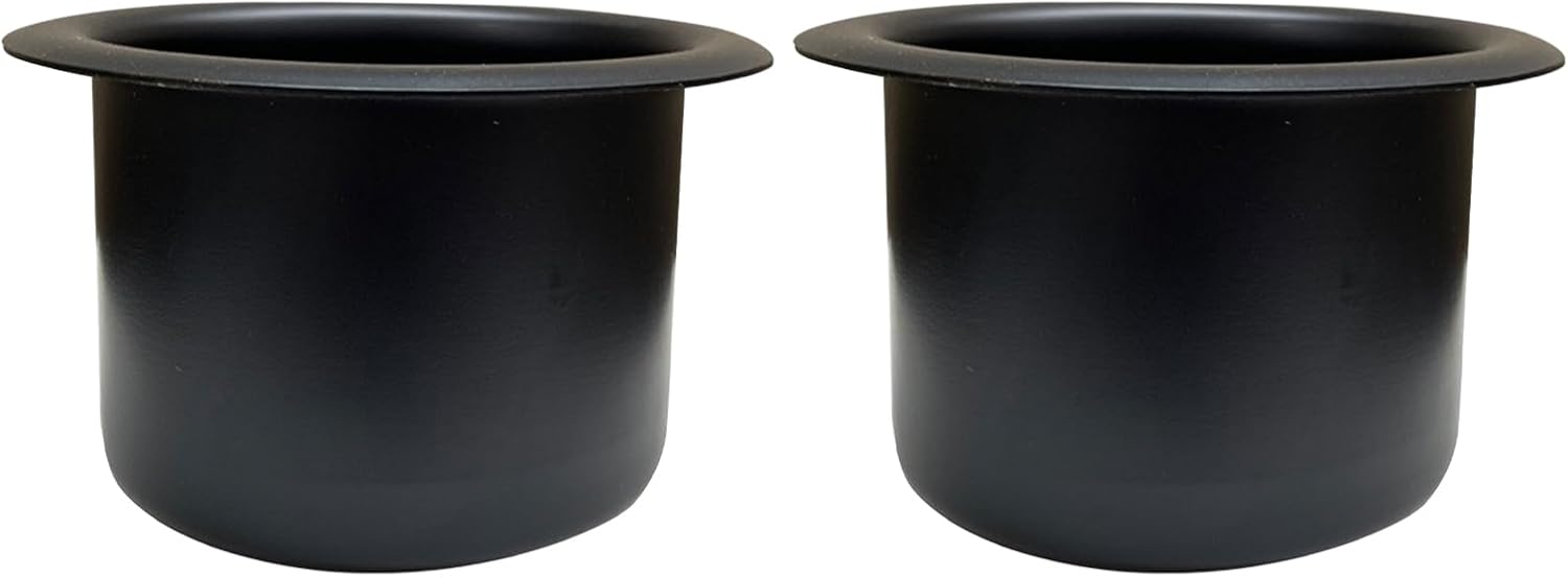 2 PCS Car Cup Holder Inserts, Aluminum Sofa Recliner Handles Cup Holders, 2.48 inch Drop-in Drink Holders, Universal Car Accessories for Car, Truck, Sofa, Recliner, Boat (Black)