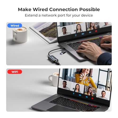 Image of USB to Ethernet Adapter,USB C to RJ45 2.5 Gigabit LAN Network Adapter,Aluminum Case,Ethernet Adapter for Laptop,MacBook Pro /Air,Surface Pro,iPad,XPS,Windows 11 /10 /8 /7,MAC OS