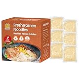 SUNGIVEN Fresh Ramen Noodles Vegan Low Sodium Instant Noodles Ready in 1 Minute Healthy Low Fat No Cholesterol Quick Easy Meal Pack of 6