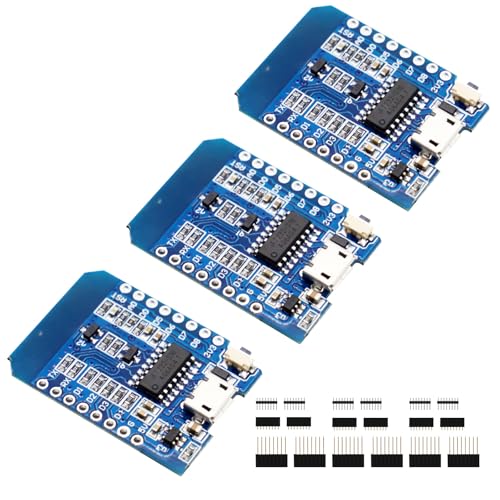Ya en mundofriki.es: ESP8266 - Tarjeta de desarrollo, Mini NodeMCU WiFi ESP8266-12F CH340G WLAN módulo con CH340G, con puerto micro USB, compatible con Arduino (3 unidades)