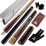 CUESOUL 57 Handcraft 3/4 Jointed Snooker Cue with Mini Butt End Extension Packed in Aluminium Cue Case (D306)