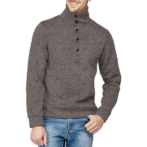 Muscularfit Mens Cardigan Sweaters With Buttons Polo High Neck Long Sleeve Knitted Sweater Jackets Fashion Pullover Knitwear2