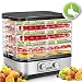 Produktbild Rendio Dörrautomat mit Temperaturregler, Dörrgerät für Lebensmittel, Obst- Fleisch- Früchte-Trockner, Dehydrator, BPA-frei (7 Etagen)