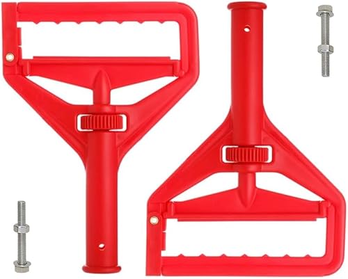 Miniatura 11 de Abrazaderas de trapeador comercial, mango de cabezal de cambio rápido, soporte de repuesto resistente, mango de trapeador húmedo para uso comercial