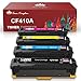Toner Kingdom Compatible HP 410A CF410A CF411A CF412A CF413A Toner Cartridge Compatible for HP Color LaserJet Pro MFP M477fdn M477fdw M477fnw M452DN M452dw M452nw M377dw -Black, Cyan, Yellow, Magenta