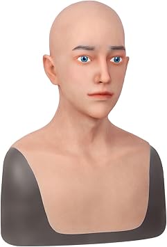 Soft Silicone Realistic Handsome Young Man Mask Novelty Latex Headwear for Cosplay Halloween Handmade Costumes