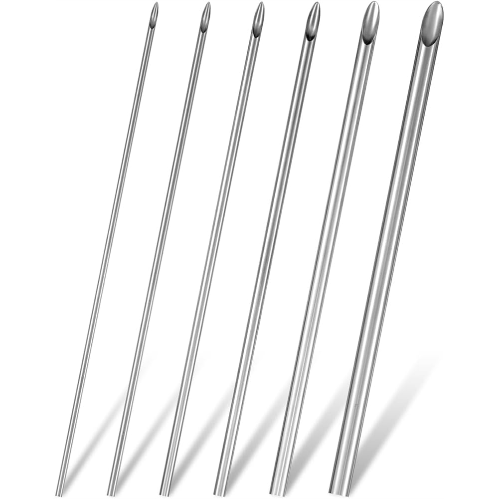 Jnchdghwa Silver For Pottery For Polymer Clays 6 Pieces Stainless Steel Circular Clay Hole Cutters, For Sculpting Crafts With Storage Case