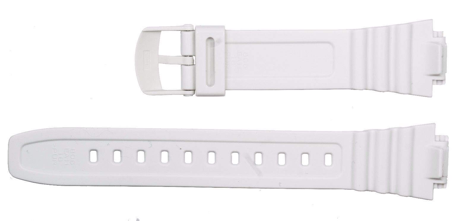 Casio Uhrenarmband 16mm Resin Weiß glänzend W-214HC-7AVEF W-214HC*