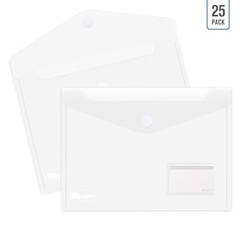 Amazon.com : ABSOFINE 25 Pack Transparent Plastic Envelope
