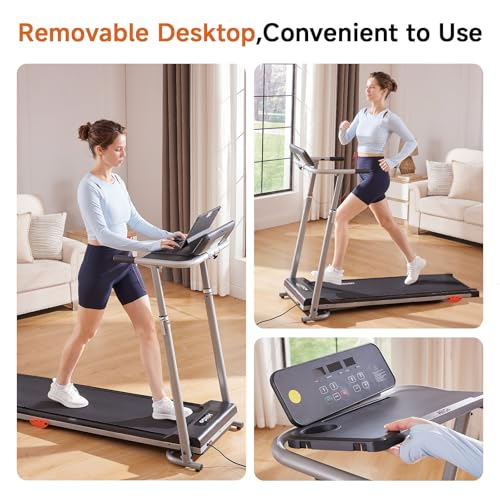 Image of HitGo Walking Pad for Home Office, 2026 Under Desk Treadmill with App, Remote, LED Display, Portable Small Design with Optional Incline or Foldable Handle