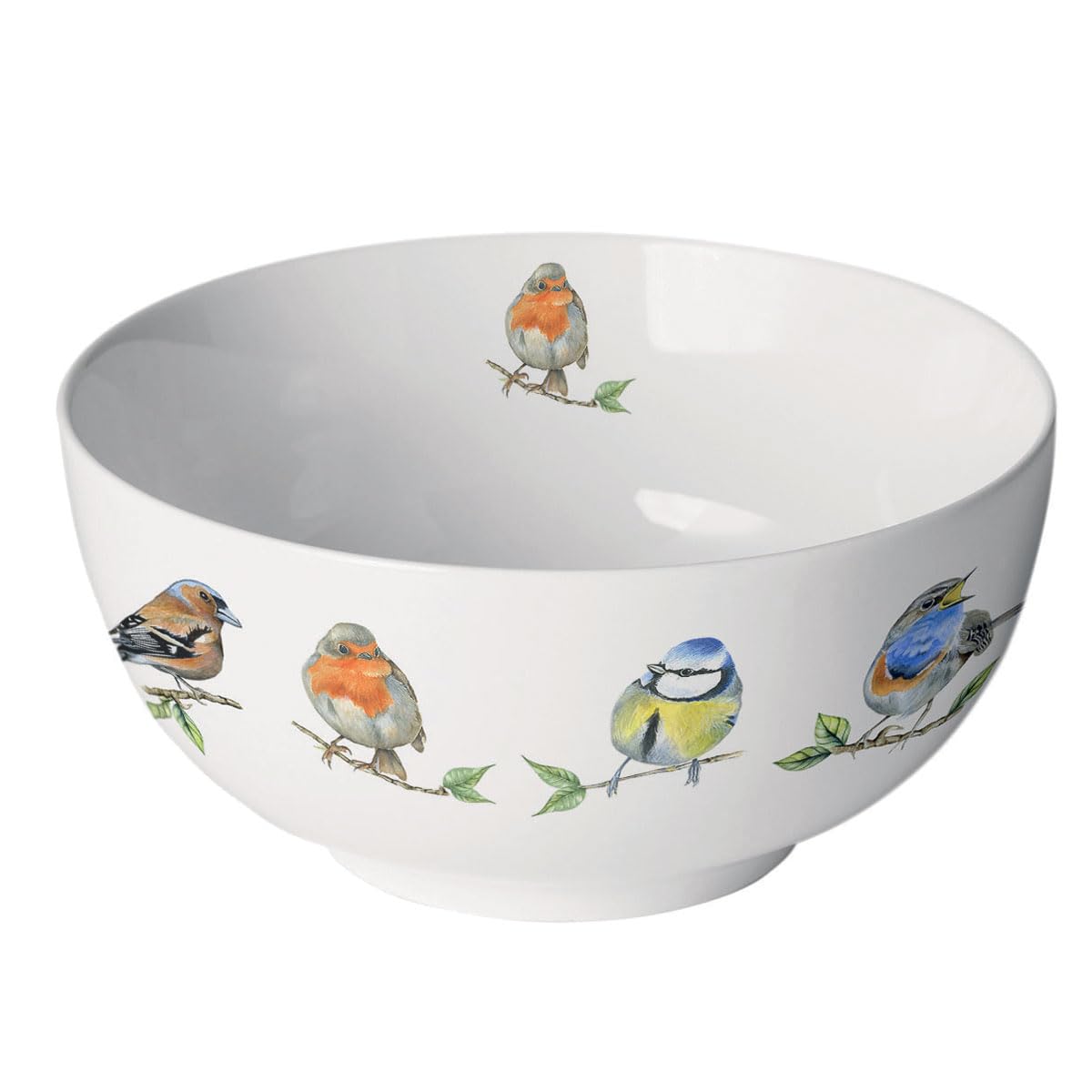 Ciotola In Porcellana New Bone China 14 Cm – Uccellini Colorati: Perfetta Per Cereali, Zuppe E Insalate – Stoviglia Decorativa Primaverile Da 400 Ml (Lavabile In Lavastoviglie E Microonde) - 2