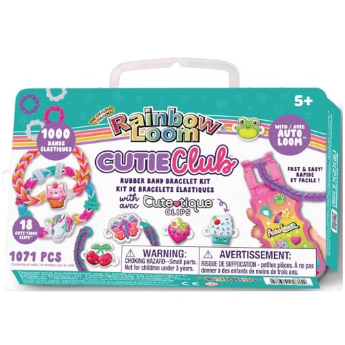 BANDAI Rainbow Loom Cutie Club : kit élastique de loisir créatif et bijoux