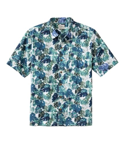 [エルエルビーン] メンズ トロピック・シャツ、半袖 プリント ジャパン・フィット L Deep Blue Tropic Leaf ブルー １０００３２４５１７の商品画像（Amazon）