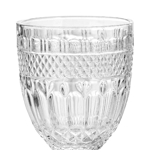 Taça de Vidro Barroco Transparente 330ml 1 peça - Casambiente