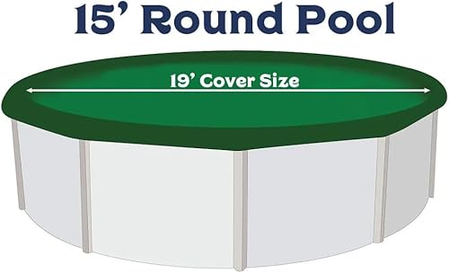 Miniatura 3 de Supreme - Cubierta de piscina de invierno para piscinas redondas de 15 pies  VerdeNegro  Fácil de instalar, protección UV y duradera  Incluye