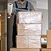 1 Pack Stretch Wrap Film with Handle, 3.94 Inch x 492 Ft Industrial Strength Hand Stretch Wrap, Heavy Duty Self Adhering Plastic Pallet Shrink Film for Packing Moving and Storage, Clear