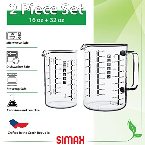 Vasos medidores de vidrio Simax, pack de 2 unidades miniatura 3
