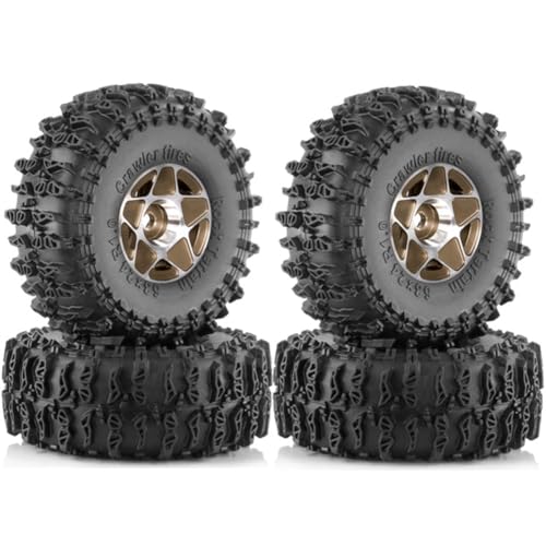Pneu RC Crawler 63 mm Grip Extrême avec Jante Métal 1.0 Pouce Haute Densité pour TRX4M