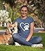 Paw Love Shirt Dog Lover Shirts for Women Paw Print Heart Tee Shirt Cute Dog Mom Short Sleeve Tee Tops Grey