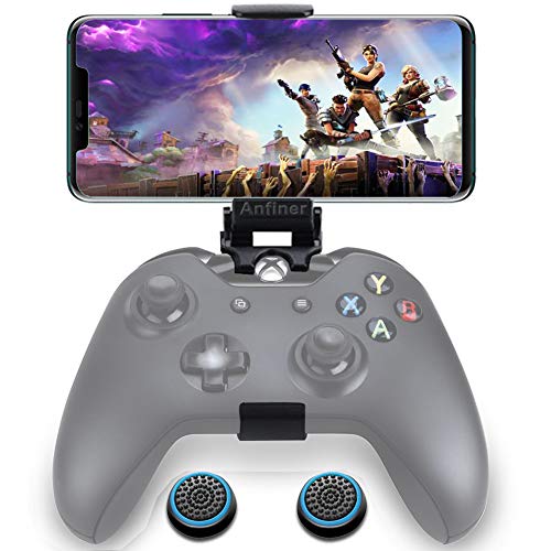 Anfiner Faltbare Handy-Halterung/Smartphone-Klemme/Spiele-Clip für Microsoft Xbox One/Xbox One S/Xbox One X/Steelseries Nimbus Wireless-Bluetooth-Controller