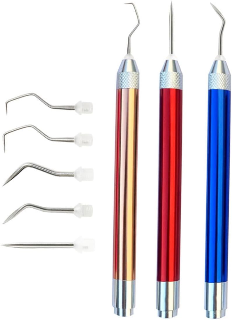 Veemoon 4sets Vinyl Weeding Tools Kit for Crafting Essential Vinyl Crafting Tools Precision Needles for Scrapbooking Projects and Crafts and Material Includes and Options