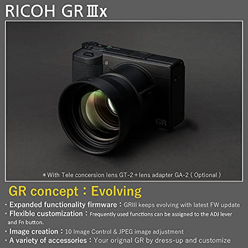 Ricoh GR IIIx, Black, Digital Compact Camera with 24MP APS-C Size CMOS Sensor, 40mmF2.8 GR Lens (in the 35mm Format) by Ricoh - Image 8