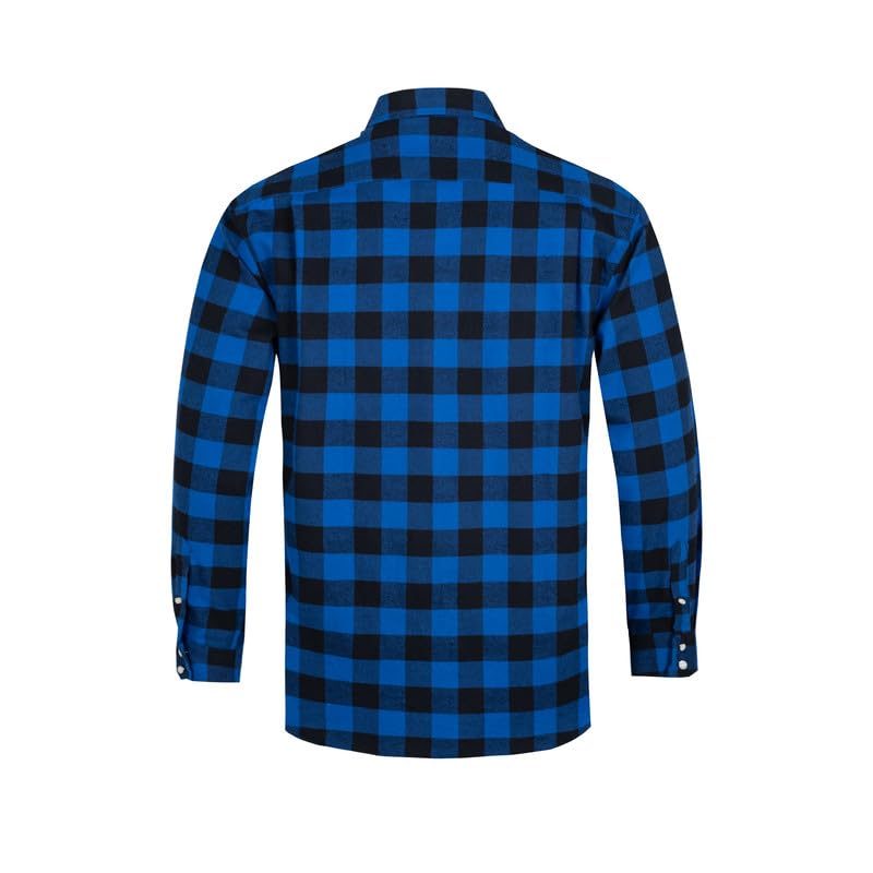 Snap Buttons Flannel Shirts for Men Regular Fit Mens Long Sleeve Shirt2