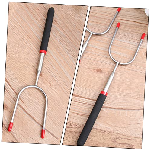 Asakkura 2 Pcs Garfo De Churrasco Telescópico Coxa De Aço Inoxidável Ao Ar Livre