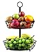 Produktbild TSyeah Obst Etagere Metall,Farbe schwarz,Obstschale, dekorativer Obstkorb,2 stöckig