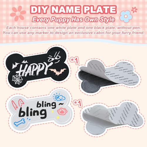 Jiupety Indoor Dog House with Frame, Cute Dog Tent Bed with Cover Cave, Breathable, Washable, and Foldable House, Suitable for 20-40 Lb, Large (25"×25"×25"), Pink - Image 6