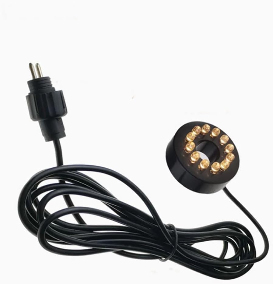 Replacement 12V Underwater 12-LED Lights Ring Submersible Fountain Pond Underwater Lights (Warm White)