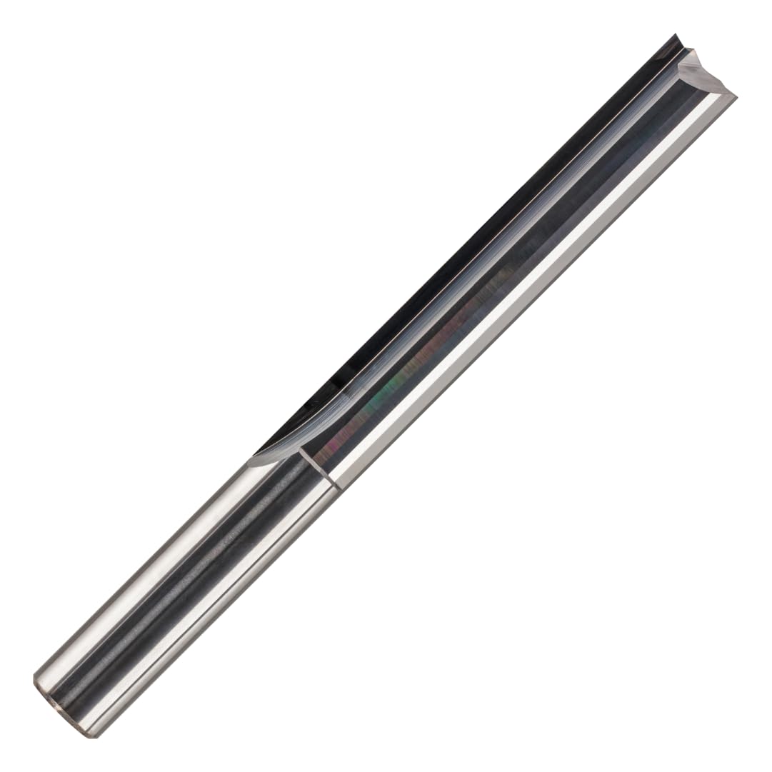 Rennie Tools - 1/2" x 82mm Flute Solid Carbide 2 Flute Straight Bit Router Cutter Plunge Endmill for Wood, MDF Etc