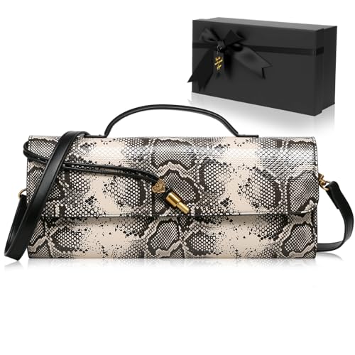 Image of Women's Crossbody Handbags,Fashion Snakeskin Pattern Clutch Handbag, Evening Bag Shoulder Bag