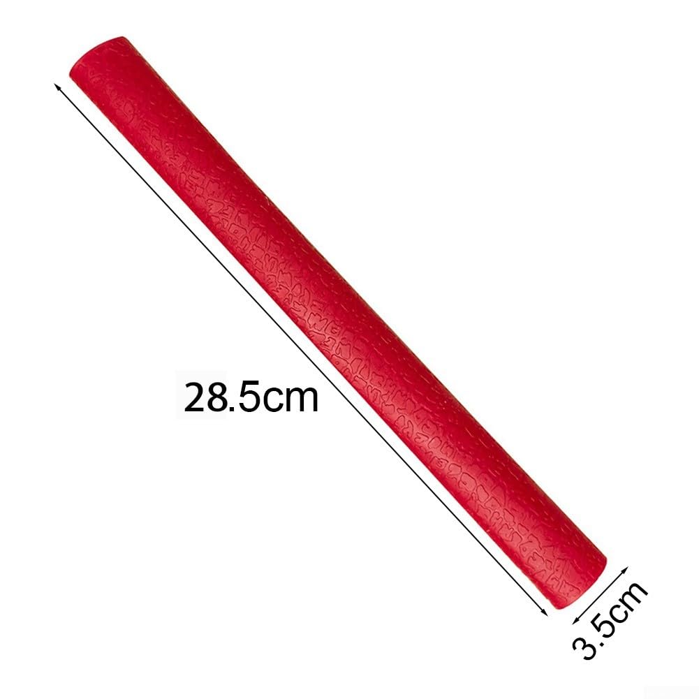 Funda de goma para taco de billar con textura antideslizante y diseño antisudor, protector de mango de silicona compatible con la mayoría de tacos, fácil instalación, ajuste duradero (rojo) — view 3